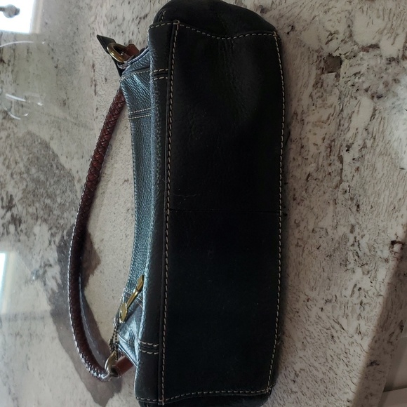 Fossil Leather Handbag With Braided Strap - Picture 9 of 17